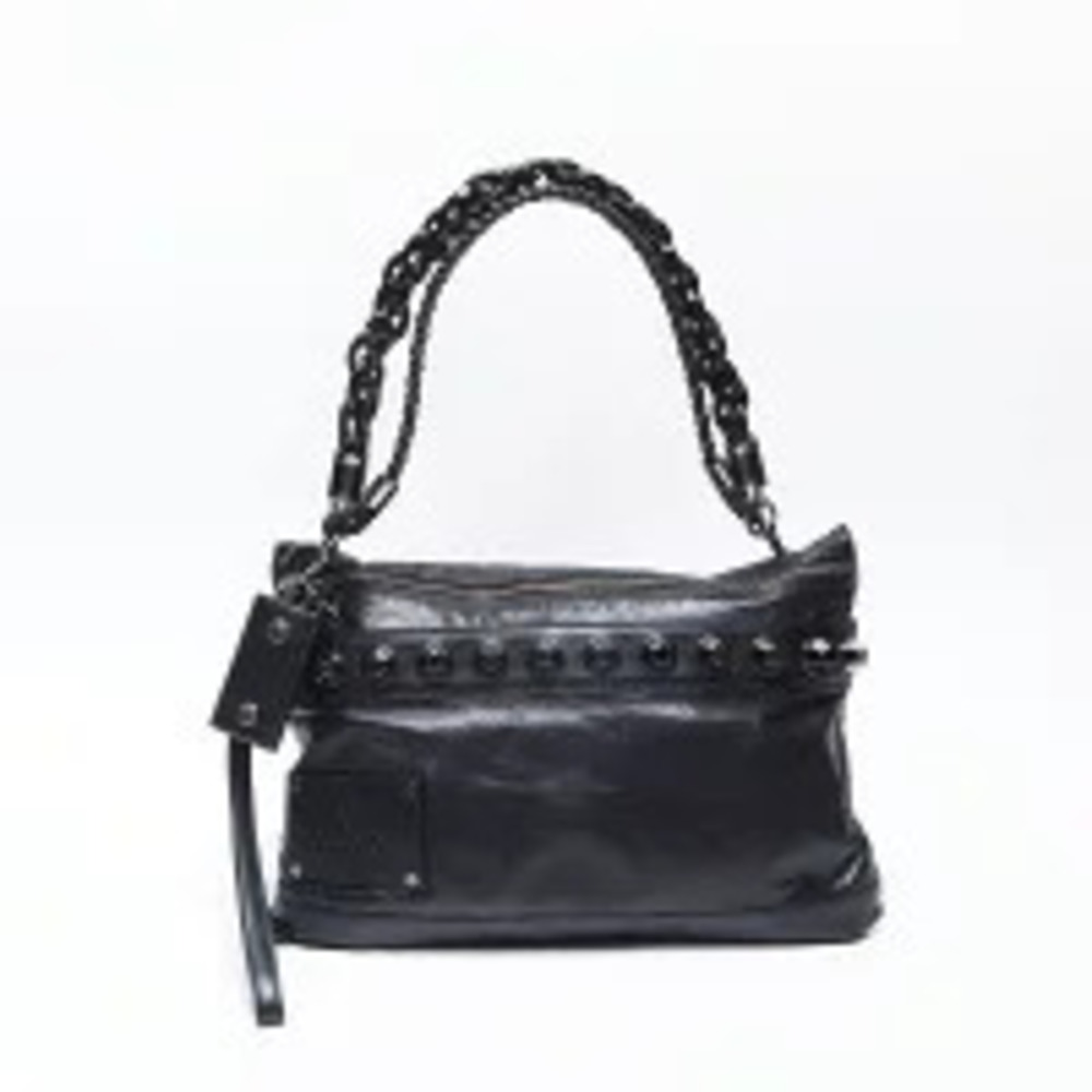 Gucci Bag Studded Leather Black Shoulder